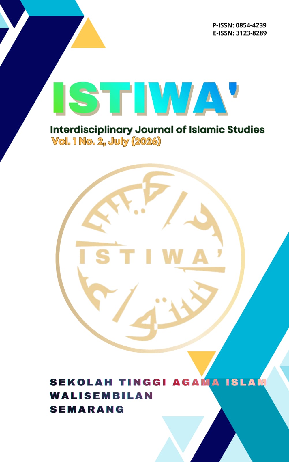 					View Vol. 1 No. 2, July (2026): Istiwa’ : Interdisciplinary Journal of Islamic Studies
				